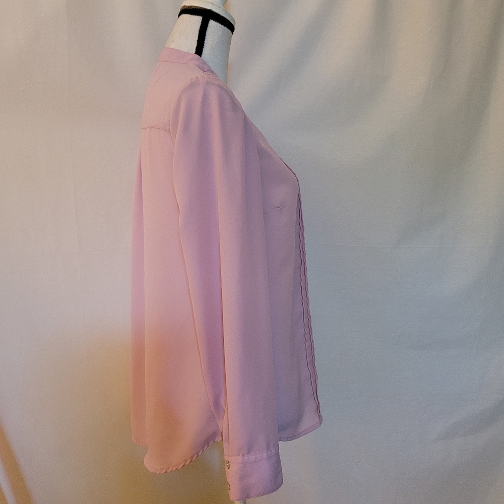 Nanette By Nanette Lepore Pleat Button Blouse M - image 4